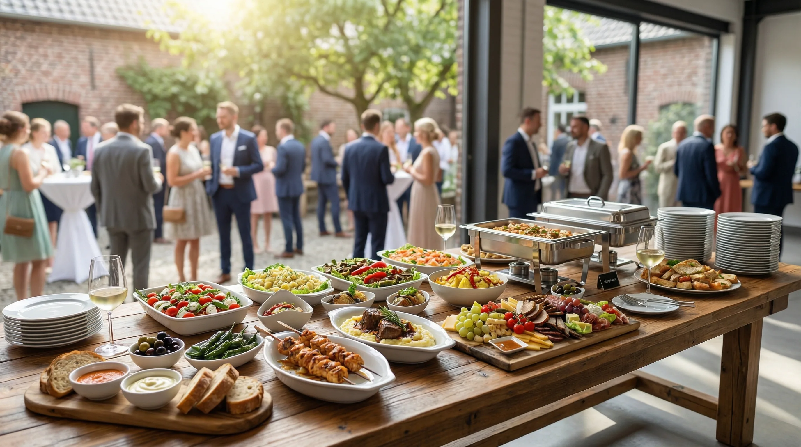 Firmencatering mit Buffet für eine Veranstaltung im Unternehmen